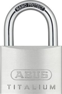ABUS Hangslot Met Sleutel Titalium Tkti25/60 - Massief Aluminium Voor Buiten, Hoge Veiligheid - Behuizing 60mm