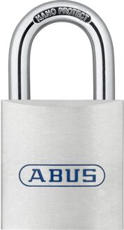 ABUS Hangslot Met Sleutel Titalium Tkti37/50 - Massief Aluminium, Hoge Veiligheid Voor Buiten - Behuizing 50 Mm