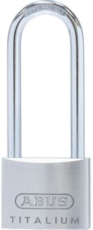 ABUS Hangslot Met Sleutel Titalium Tkti46/50hb80 - Aluminium Lange Beugel Voor Buiten - Behuizing 50 Mm, Beugel 80 Mm