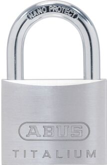ABUS Hangslot Met Sleutel Titalium Tkti46 - Massief Aluminium, Hoge Veiligheid, Waterbestendig - Behuizing 46 Mm