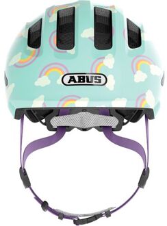ABUS Helm Smiley 3.0 LED blue rainbow S 45-50cm Blauw