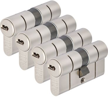 ABUS Veiligheidscilinder D10ps 30/30 Mm Skg** - Met Boorbeveiliging - Met Certificaat - 5 Sleutels - Set Van 4