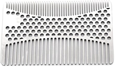 Abvp Rvs Snor Kam Baard Kam Voor Heren Scheren Male's Snor Pocket Brush Facial Haar Borstel Flesopener