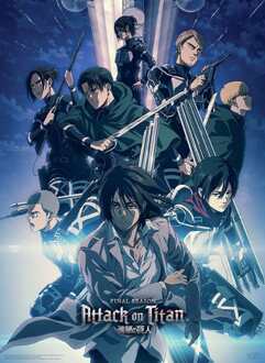 ABYSTYLE Poster Attack On Titan Season 4 Group Shot 38x52cm Divers - 38x52 cm