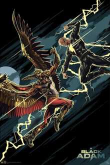 ABYSTYLE Poster DC Comics - Black Adam - vs Hawkman 61x91,5cm Divers - 61x91.5 cm