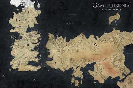 ABYSTYLE Poster Game of Thrones Westeros Map 91,5x61cm Divers - 91.5x61 cm