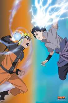 ABYSTYLE Poster Naruto Shippuden Naruto vs Sasuke 61x91,5cm Divers - 61x91.5 cm