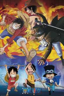 ABYSTYLE Poster One Piece Ace Sabo Luffy 61x91,5cm Divers - 61x91.5 cm
