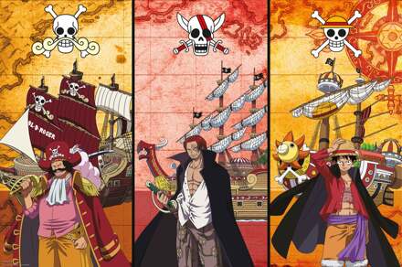 ABYSTYLE Poster One Piece Captains and Boats 91,5x61cm Divers - 91.5x61 cm