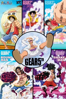 ABYSTYLE Poster One Piece Gears History 61x91,5cm Divers - 61x91.5 cm