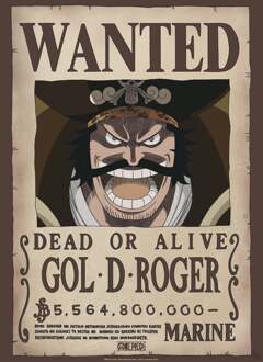 ABYSTYLE Poster One Piece Wanted Gol D. Roger 38x52cm Divers - 38x52 cm