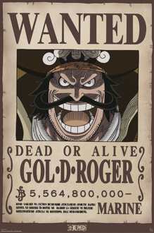 ABYSTYLE Poster One Piece Wanted Gol .D. Roger 61x91,5cm Divers - 61x91.5 cm
