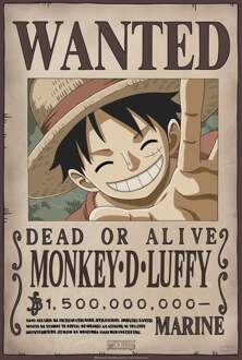 ABYSTYLE Poster One Piece Wanted Luffy New 2 35x52cm Divers - 35x52 cm