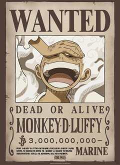 ABYSTYLE Poster One Piece - Wanted Luffy Wano 38x52cm Divers - 38x52 cm