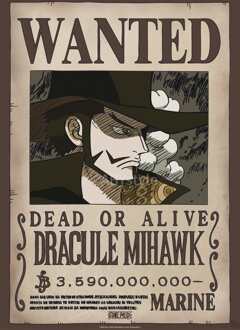 ABYSTYLE Poster One Piece - Wanted Mihawk Wano 38x52cm Divers - 38x52 cm