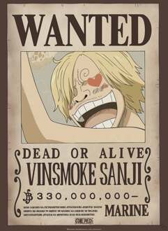 ABYSTYLE Poster One Piece Wanted Sanji 38x52cm Divers - 38x52 cm