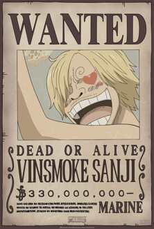 ABYSTYLE Poster One Piece Wanted Sanji New 2 35x52cm Divers - 35x52 cm