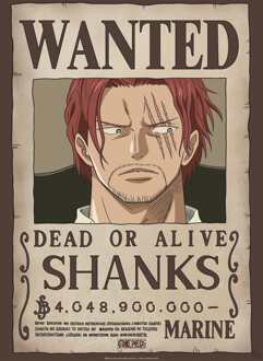 ABYSTYLE Poster One Piece - Wanted Shanks 38x52cm Divers - 38x52 cm
