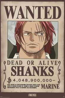 ABYSTYLE Poster One Piece - Wanted Shanks Wano 61x91,5cm Divers - 61.0x91.5 cm