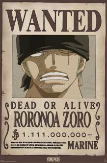 ABYSTYLE Poster One Piece - Wanted Zoro Wano 61x91,5cm Divers - 61x91.5 cm
