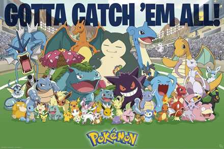 ABYSTYLE Poster Pokemon All Time Favorites 91,5x61cm Divers - 91.5x61 cm