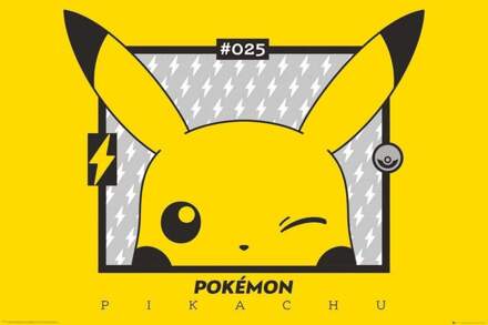 ABYSTYLE Poster Pokemon Pikachu Wink 91,5x61cm Divers - 91.5x61 cm
