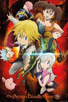 ABYSTYLE Poster The Seven Deadly Sins Key Art 1 61x91,5cm Divers - 61x91.5 cm