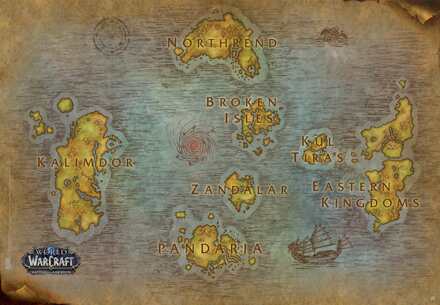 ABYSTYLE Poster World of Warcraft Map 91,5x61cm Divers - 91.5x61 cm