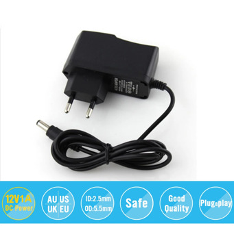 AC 100-240V to DC 12V 1A Switch Switching Power Supply Converter Adapter EU US 5.5mm*2.5mm Plug Free Shipping