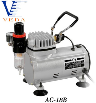 AC-18 Series Power Tools Portable Airbrush Spray Mini Air Compressor Professional Gravity Feed Dual-Action Piston Air Compressor