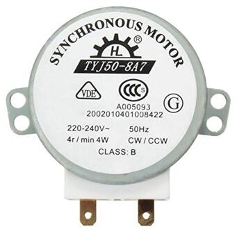 AC 220 V-240 V 50/60Hz CW/CCW Magnetron Turntable Draaitafel Synchrone Motor TYJ50-8A7 D As 4/5 RPM