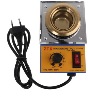 AC 220V 150W Lead-free Adjustable Temperature Controller Soldering Pot Melting Tin Pot Tin Cans with EU Plug New 2019