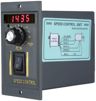 AC 220V 50Hz Motor Speed Controller 400W Digital Adjustable Stepless Plc Motor Speed Controller 0-1450rpm Speed Regulator