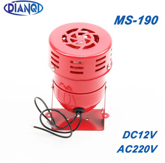 AC 220V DC 12V MS-190 Automotive Air Raid Siren Horn Car Truck Motor Driven Alarm Red Universal Car Horn for Pickup Truck