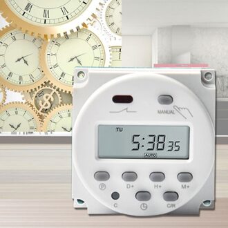 Ac 220V Digitale Ronde Lcd Programmeerbare Timer Tijdrelais 16A Schakelaar Ondersteuning