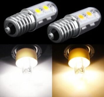 AC 220V E14 1W 7 LED 5050 SMD Pure/Warm Wit Koelkast Gloeilamp Lamp SY