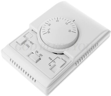 Ac 220V Kamer Mechanische Thermostaat Schakelaar Airconditioner Ventilator Coil Temperatuur Controller