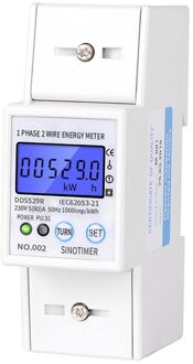 Ac 230V 5-80A Intelligente RS485 Elektrische Power Meter Eenfase 2 Draad Energie Meter Din Rail Montage Lcd Backlight display wit