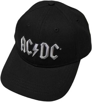 AC/DC Baseballcap met logo voor volwassenen (Zwart/Zilver) - maat