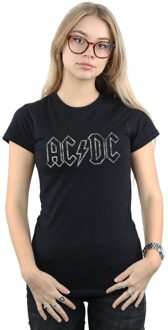 AC/DC Dames/Dames Jagged Logo Katoenen T-Shirt (Zwart) - M