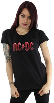 AC/DC Dames/Dames rood Katoenen T-Shirt met Ice logo (Zwart) - maat M