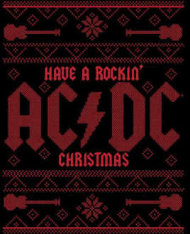 AC/DC Have A Rockin' Christmas Men's T-Shirt - Black - 4XL Zwart