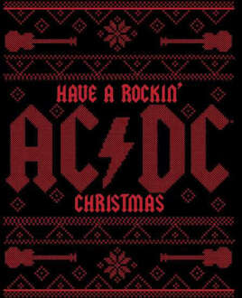 AC/DC Have A Rockin' Christmas Men's T-Shirt - Black - 5XL Zwart