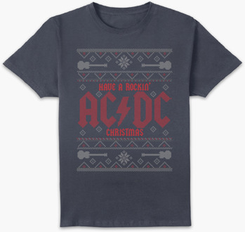 AC/DC Have A Rockin' Christmas Men's T-Shirt - Navy - S