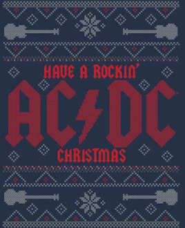 AC/DC Have A Rockin' Christmas Men's T-Shirt - Navy - XL Blauw