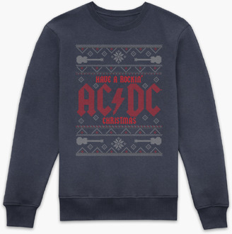AC/DC Have A Rockin' Christmas Sweatshirt - Navy - XS Blauw