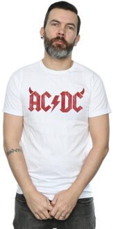 AC/DC Heren Hoorns Logo T-Shirt (Wit) - M