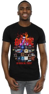 AC/DC Heren In Rock We Trust Album Cover T-Shirt (Zwart) - 5XL