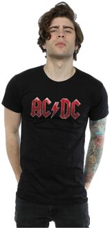 AC/DC Heren Katoenen T-shirt met ijslogo (Zwart) - maat L