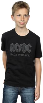 AC/DC Jongens Terug In Zwart Katoenen T-Shirt (Zwart) - maat 3-4J / 98-104cm